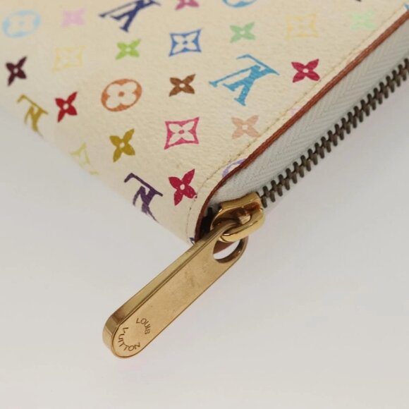 LOUIS VUITTON Monogram Multicolor Zippy Wallet White M60241 LV Auth 131100 - Picture 14 of 16
